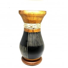 Vase Mangoes Woonden Thai Handclaft Design Vintage Style Size 20 cm. Home Decor   183328294700